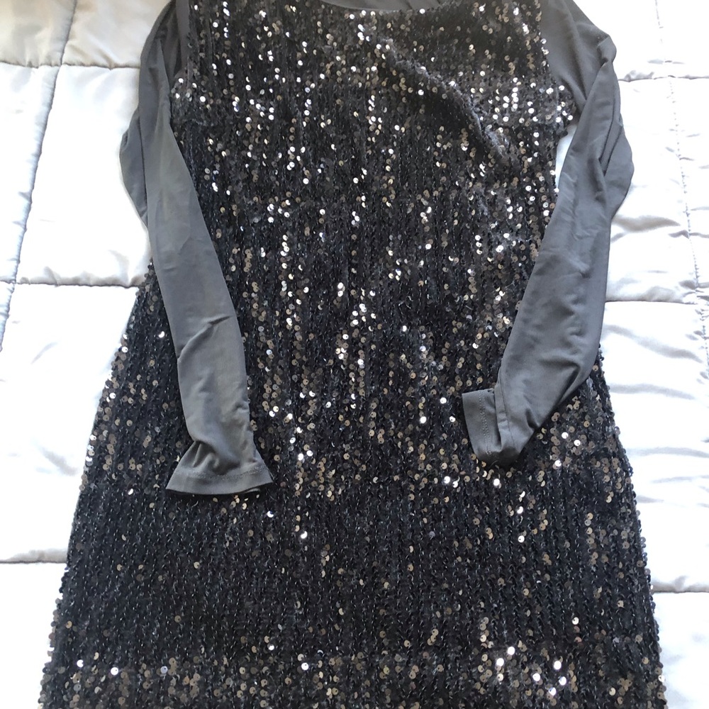 Black sequin party dress